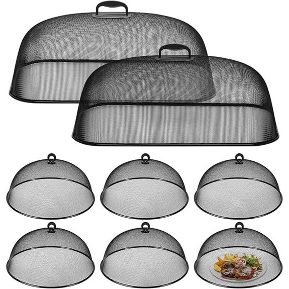8 Pcs Metal Mesh Food Covers for Outdoors