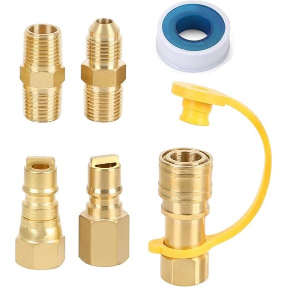 ATKKE Natural Gas Quick Connect Fittings Kit (6 pcs)
