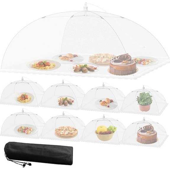 Mesh Food Covers 9 Pack Outdoor Collapsible Food Tent
