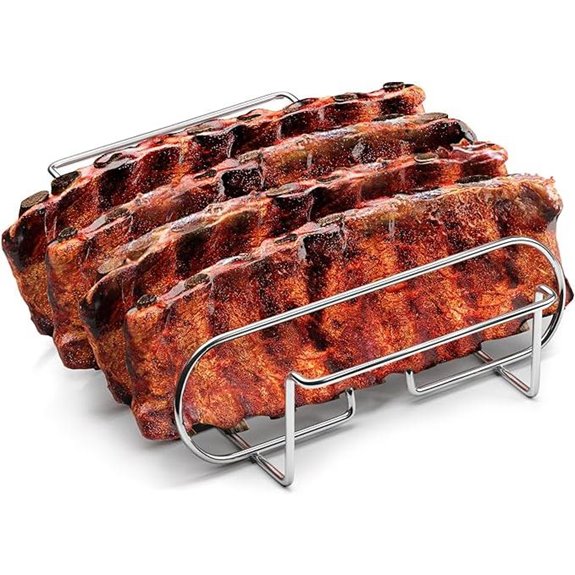 Sorbus Rib Rack - Non-Stick Steel Grilling Stand