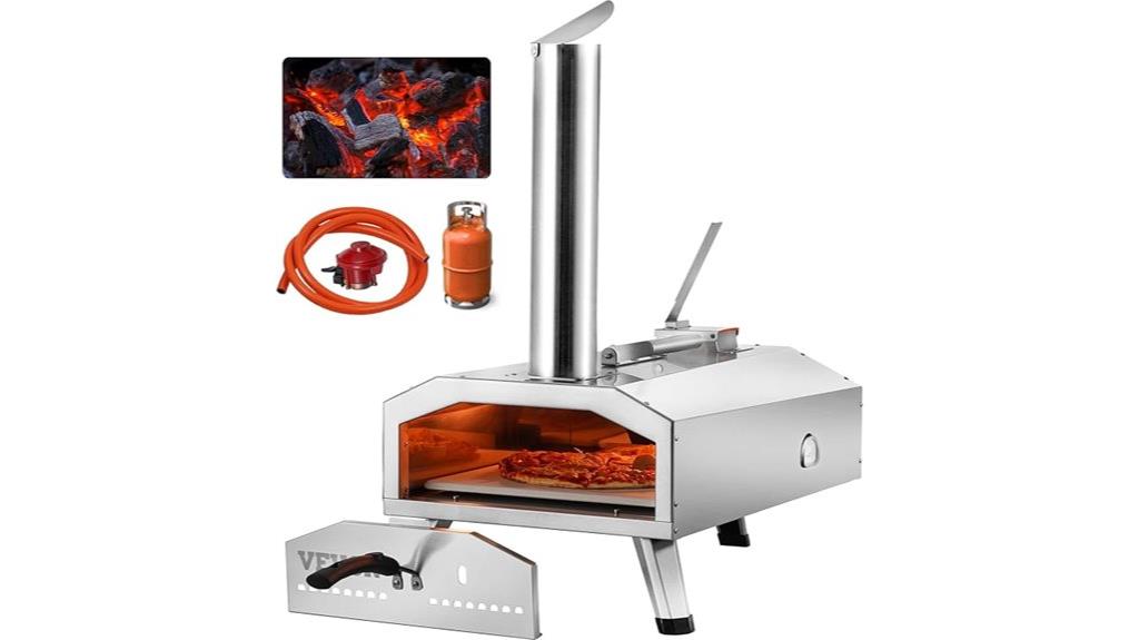 outdoor dual fuel pizza oven