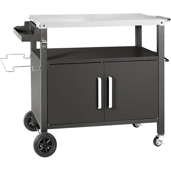 Multifunctional Moving Outdoor Kitchen Cart with Storage