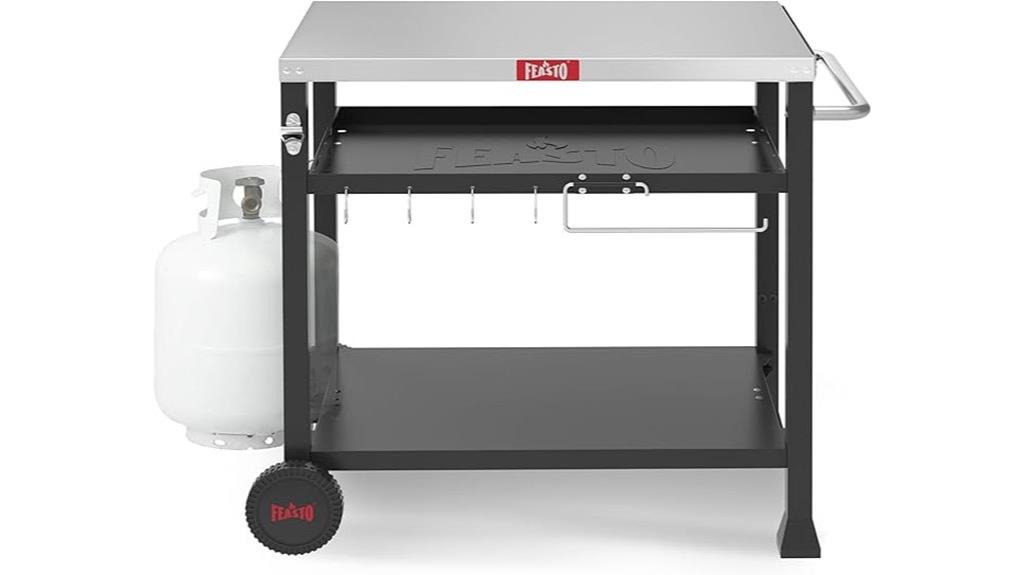 outdoor pizza grill cart
