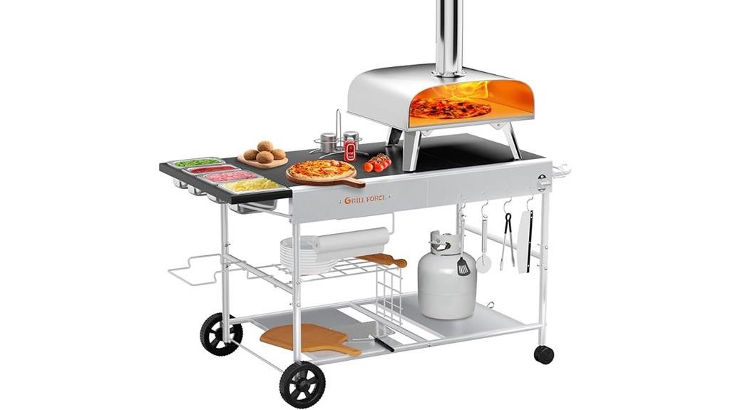 outdoor pizza oven station