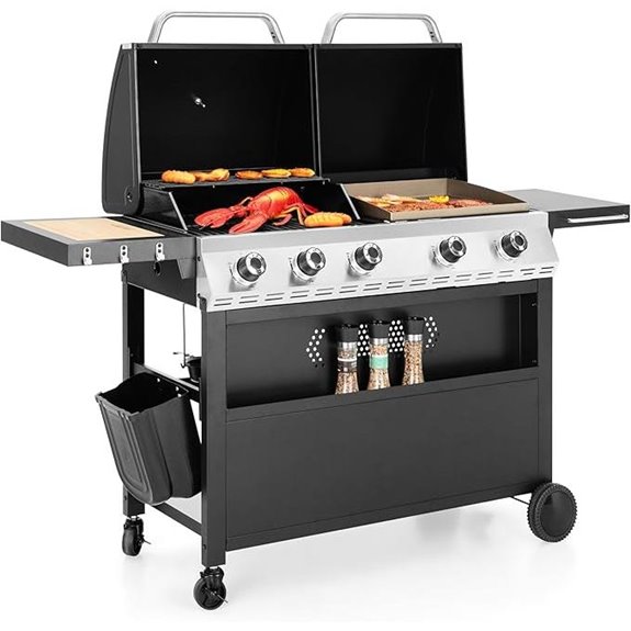 Captiva Propane Griddle & Grill Combo for Outdoors