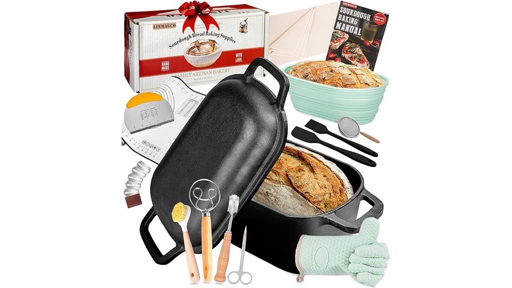 oval cast iron bread pot