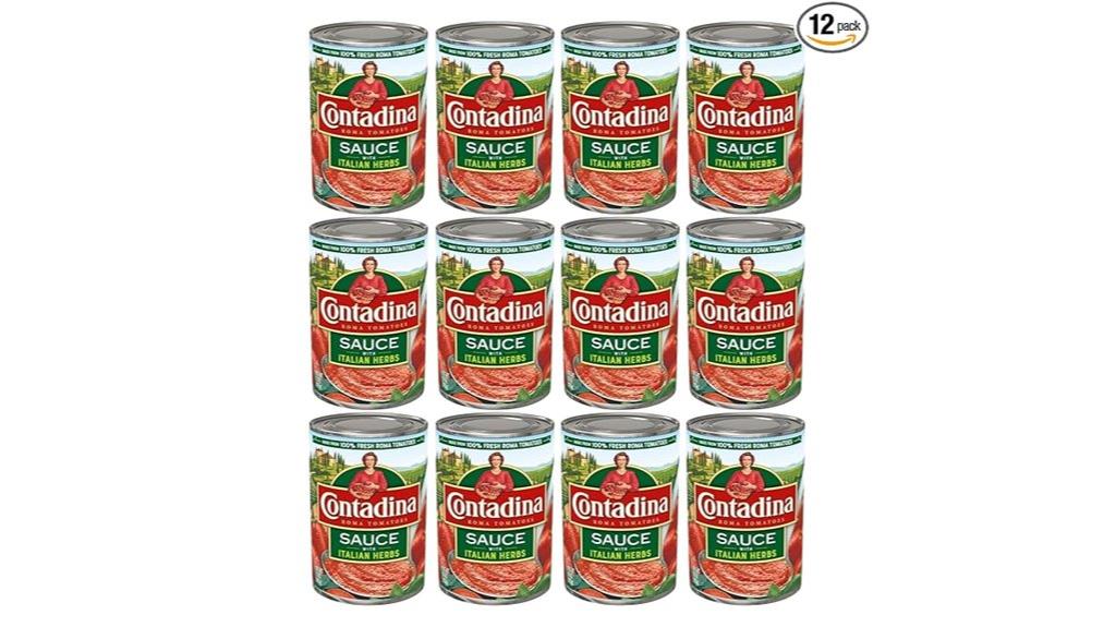 pack of 12 tomato herb cans