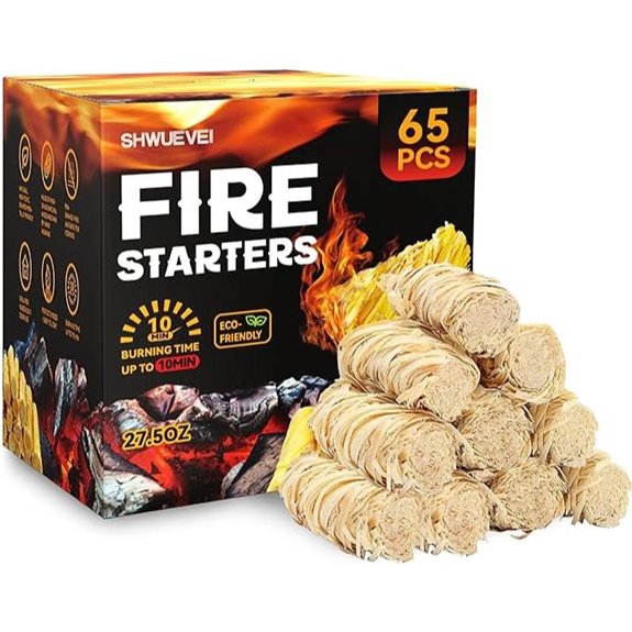 Shwuevei 65 pcs Fire Starters for Grill and Fireplace