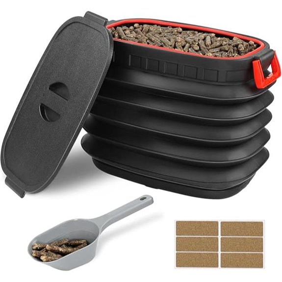 Pellet Storage Container with Scoop & Stickers