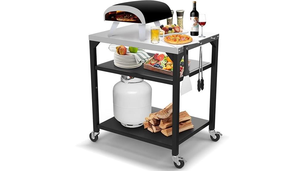 pizza oven accessory table