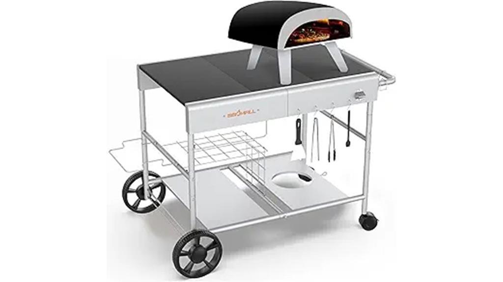 pizza oven cart upgrade