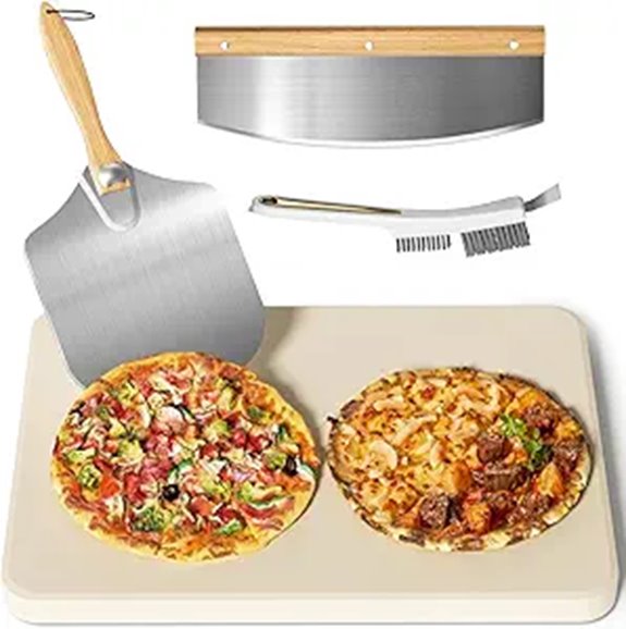 4-Piece 20 Pizza Stone Set with Accessories