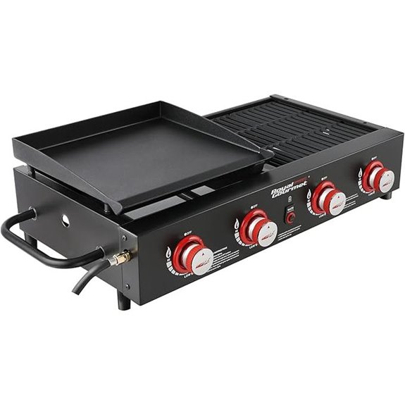 Royal Gourmet 4-Burner Portable Gas Grill & Griddle