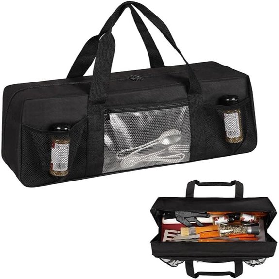 BBQ Grill Tool Storage Bag with Pockets