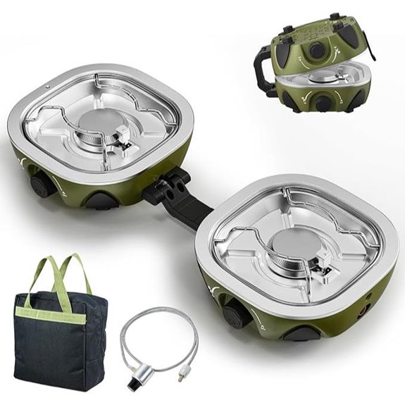 BODEGA 2 Burner Portable Camping Stove with Carrying Bag