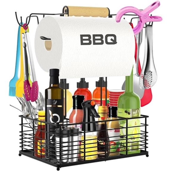 Grill Caddy for Outdoor BBQ and Camping