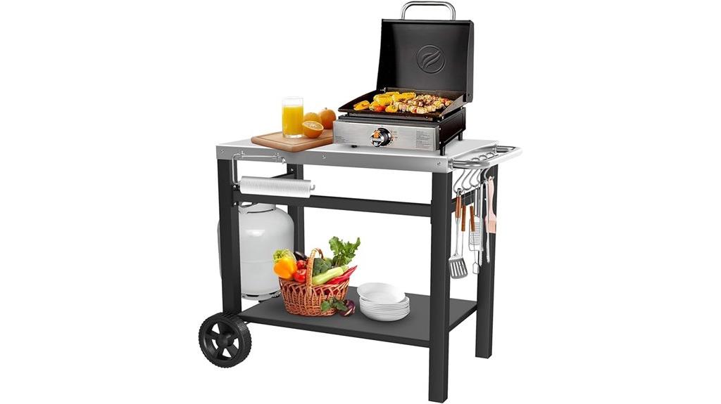 portable grill with storage