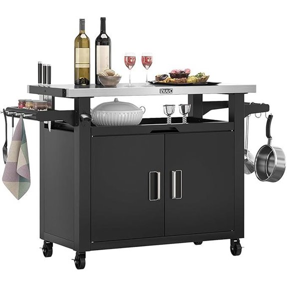 NUUK Outdoor Grill Cart with Storage and Wheels