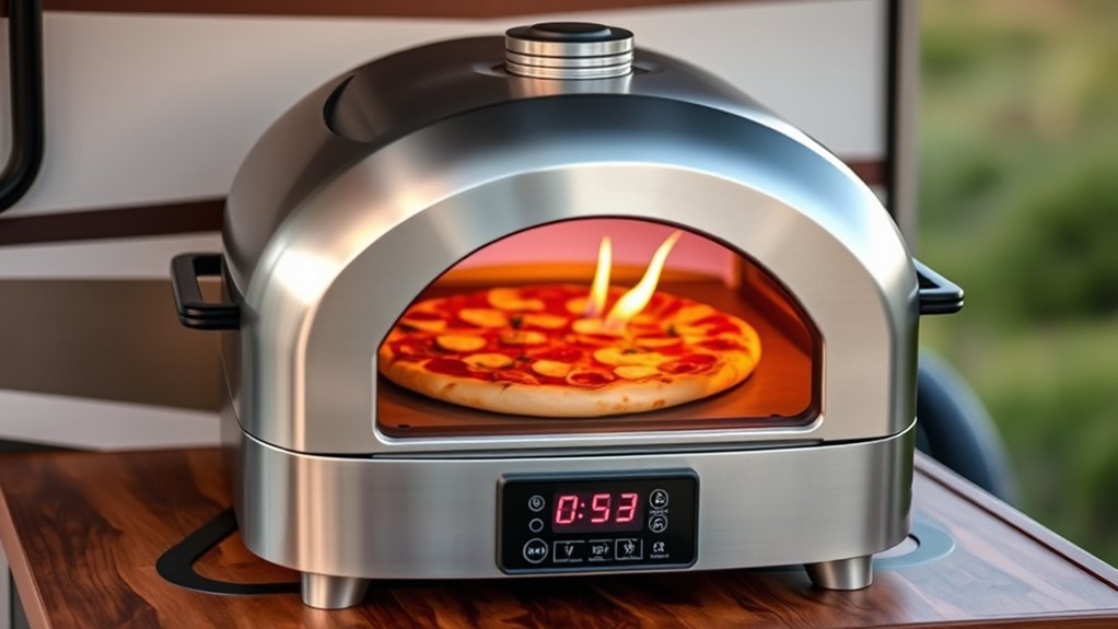 portable rv pizza oven features