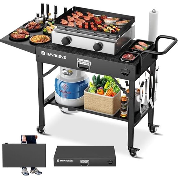 Blackstone Outdoor Griddle Stand with Wheels and Folding Cart