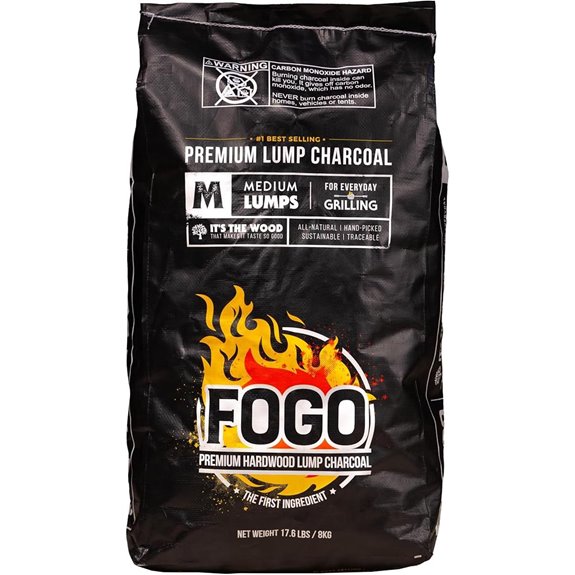 FOGO Premium Hardwood Lump Charcoal for Grilling