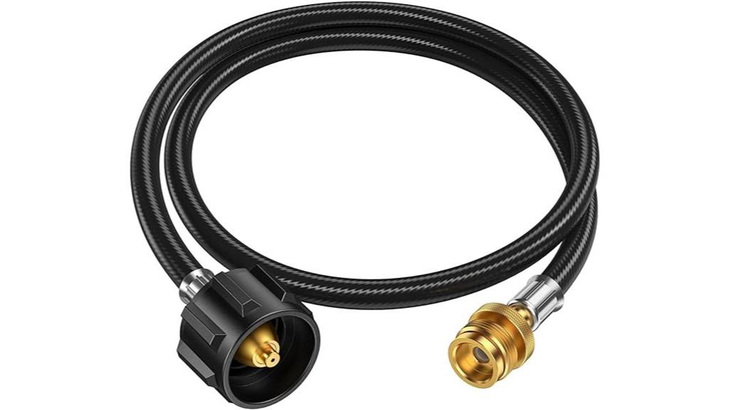 propane hose adapter length
