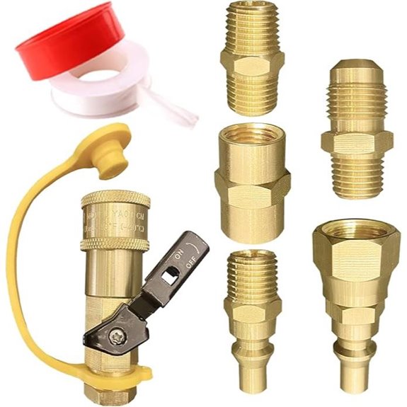 7pcs Propane Quick Connect Fittings Adapter Set
