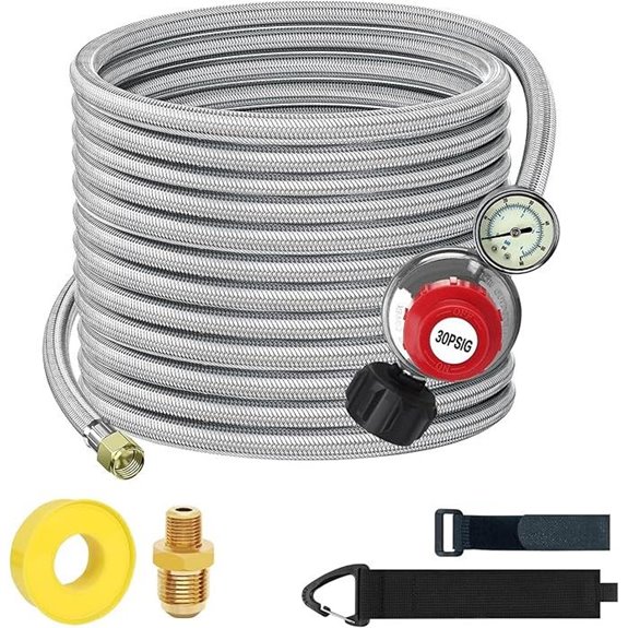 High-Pressure Propane Regulator with Gauge for Outdoors