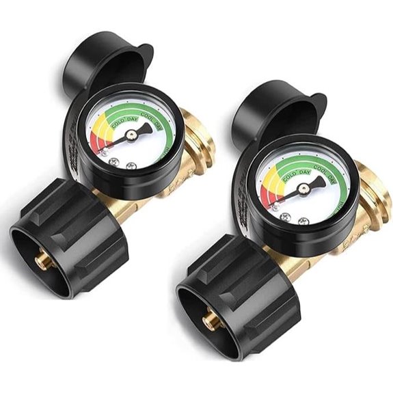 2 Pack Propane Tank Gauge with Temperature Scale