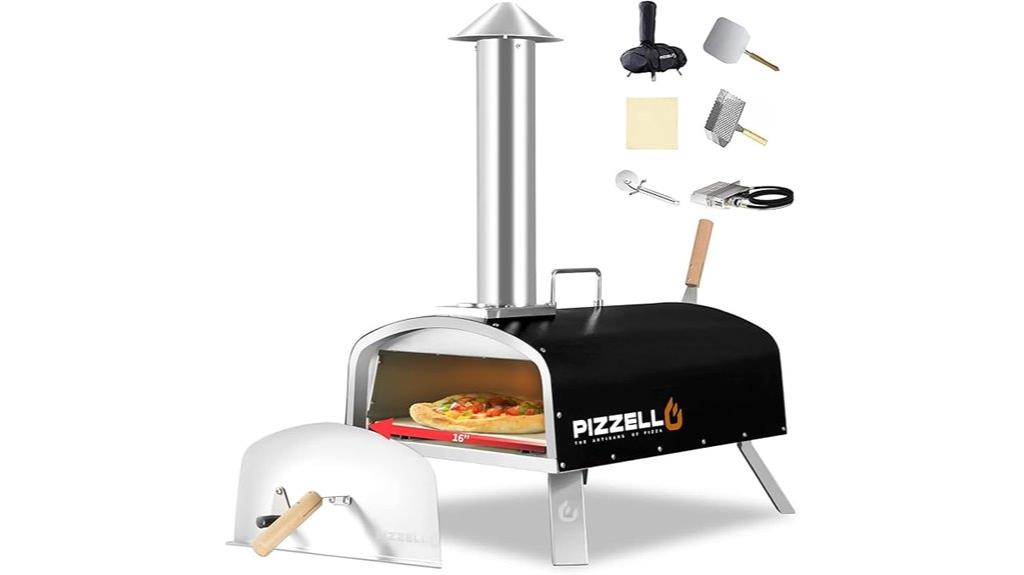 propane wood fired pizza oven