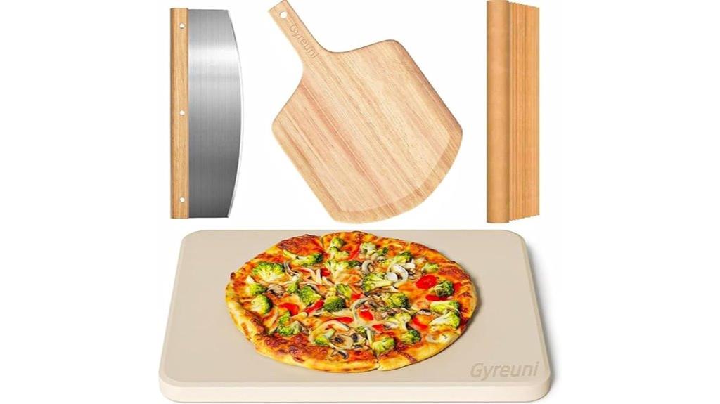 rectangle pizza stone set