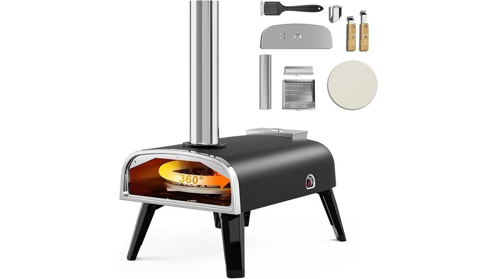 rotatable stone outdoor oven