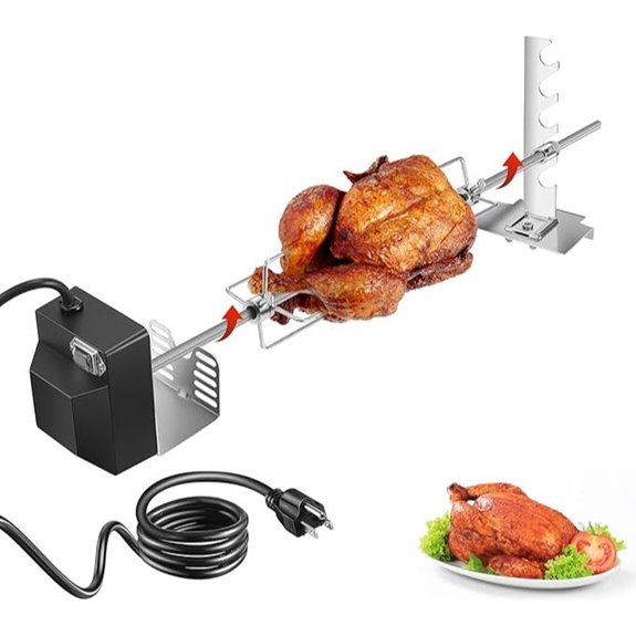 Rotisserie Grill Kit with Motor and Accessories