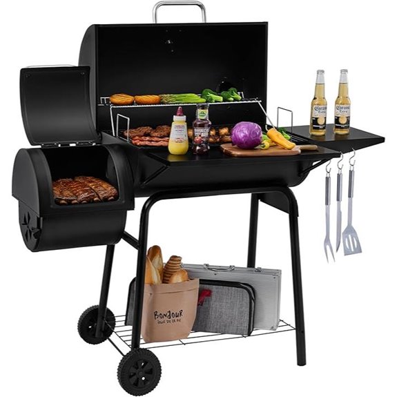 Royal Gourmet Charcoal Grill & Offset Smoker
