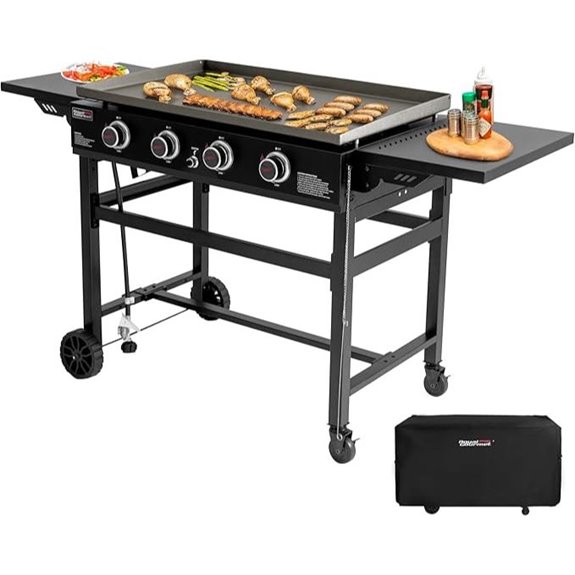 Royal Gourmet 4-Burner Propane Gas Griddle with Cover