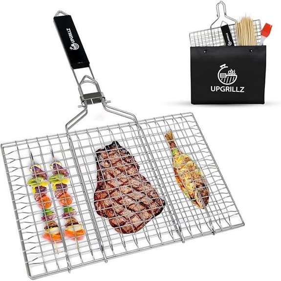Fish Grill Basket Set with Skewers and Accessories