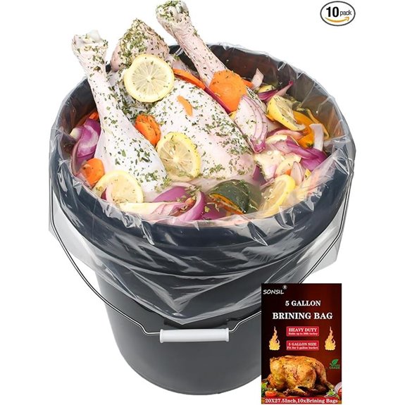 Turkey Brine Bags Set of 10 Leak-Proof 5 Gallon