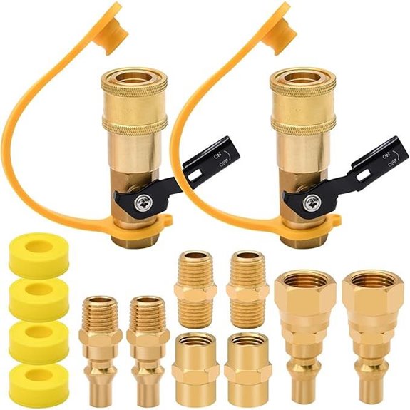14pcs Propane Quick Connect Fittings Set