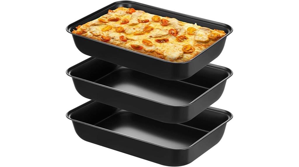 set of three pizza pans