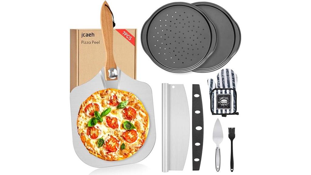 seven piece 12 inch pizza set