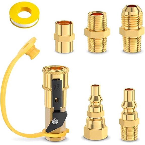 7pcs RV Propane Quick Connect Fittings Kit