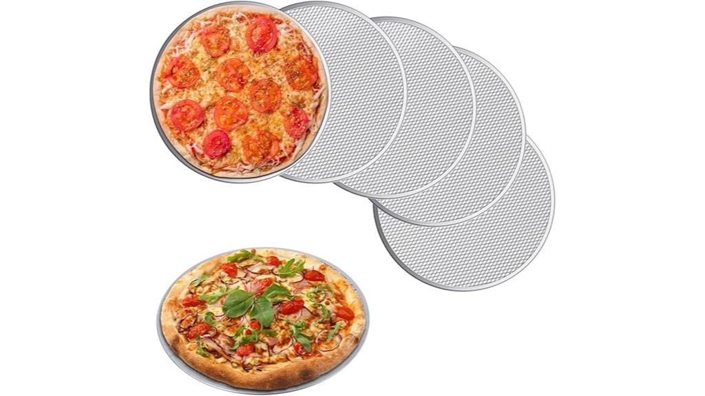 six aluminum baking screens