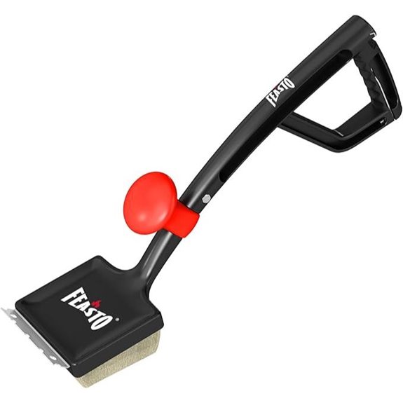 6-in-1 Bristle-Free Grill Brush with Scraper & Hook