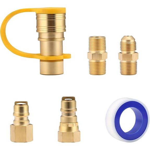 Roastove Gas Quick Connect Fittings Kit (6 Pieces)
