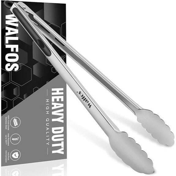 Walfos 17-Inch Stainless Steel BBQ Grill Tongs