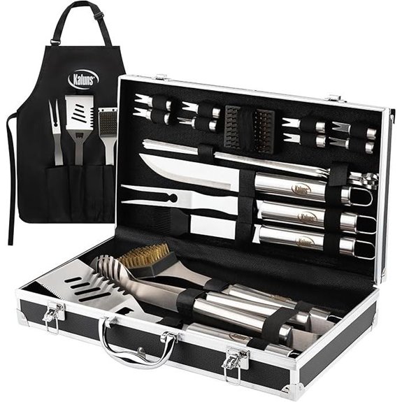 Kaluns Stainless Steel BBQ Grill Tools Set with Accessories