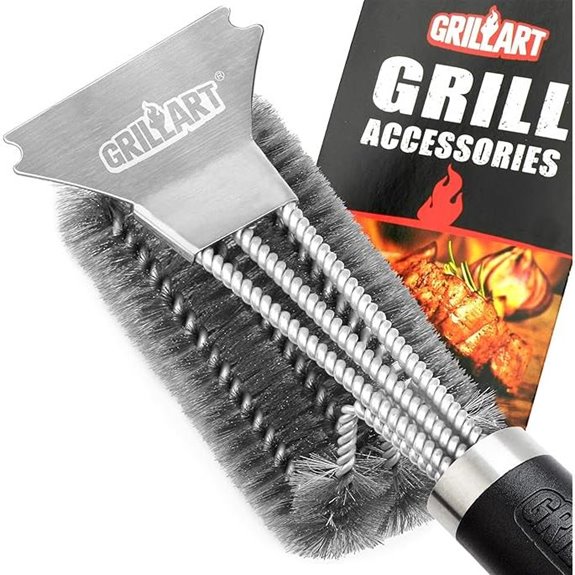 GRILLART 3-in-1 Stainless Steel Grill Brush