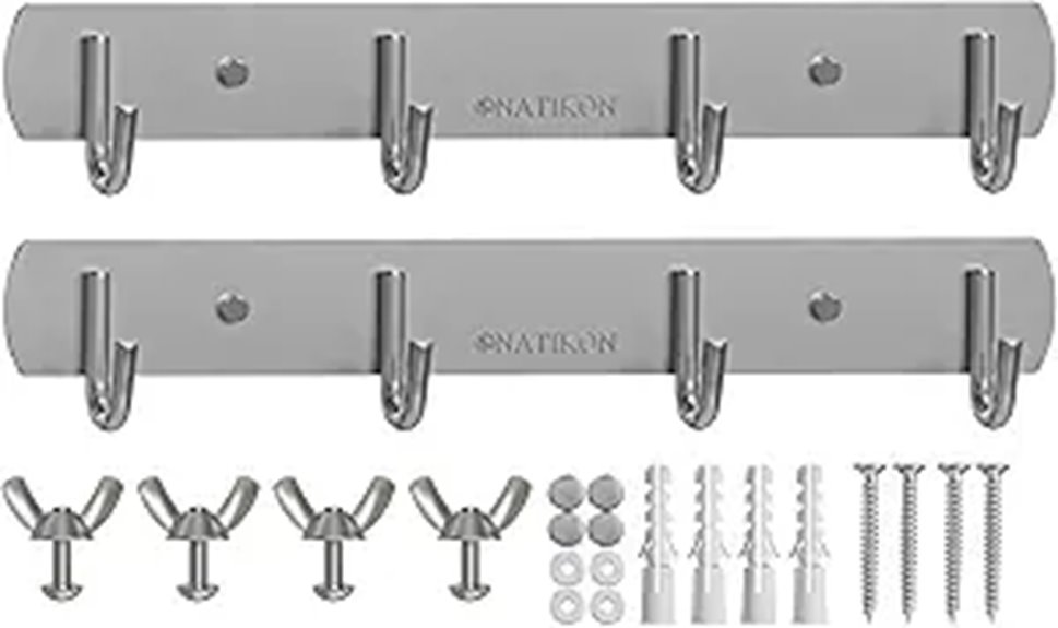 NATIKON Heavy Duty Stainless Steel Grill Hooks (2 Pcs)