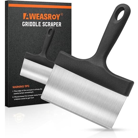 Heavy Duty Stainless Steel Grill Scraper with Handle