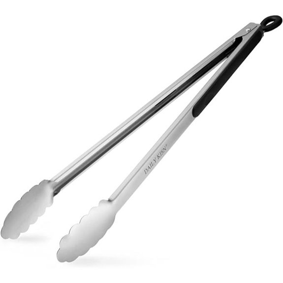 17-Inch Stainless Steel BBQ Grill Tongs